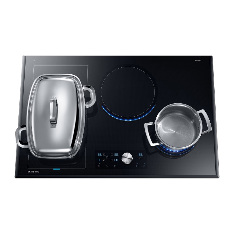 Refurbished Samsung NZ84T9770EK 80cm 4 Zone Induction Hob with Bridge Zone and Virtual Flame