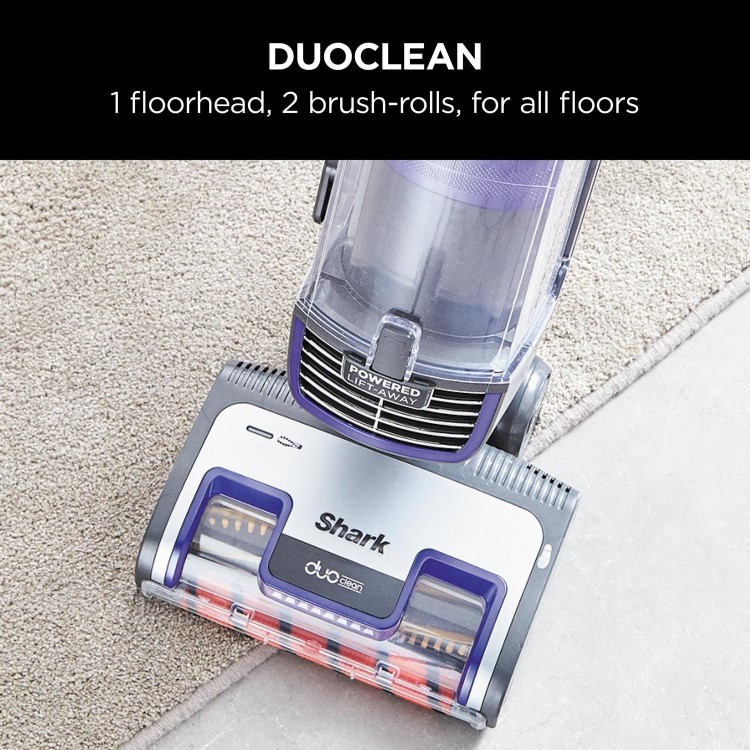 Shark NZ850UK Anti Hair Wrap DuoClean Lift-Away Upright Vacuum Cleaner - Purple
