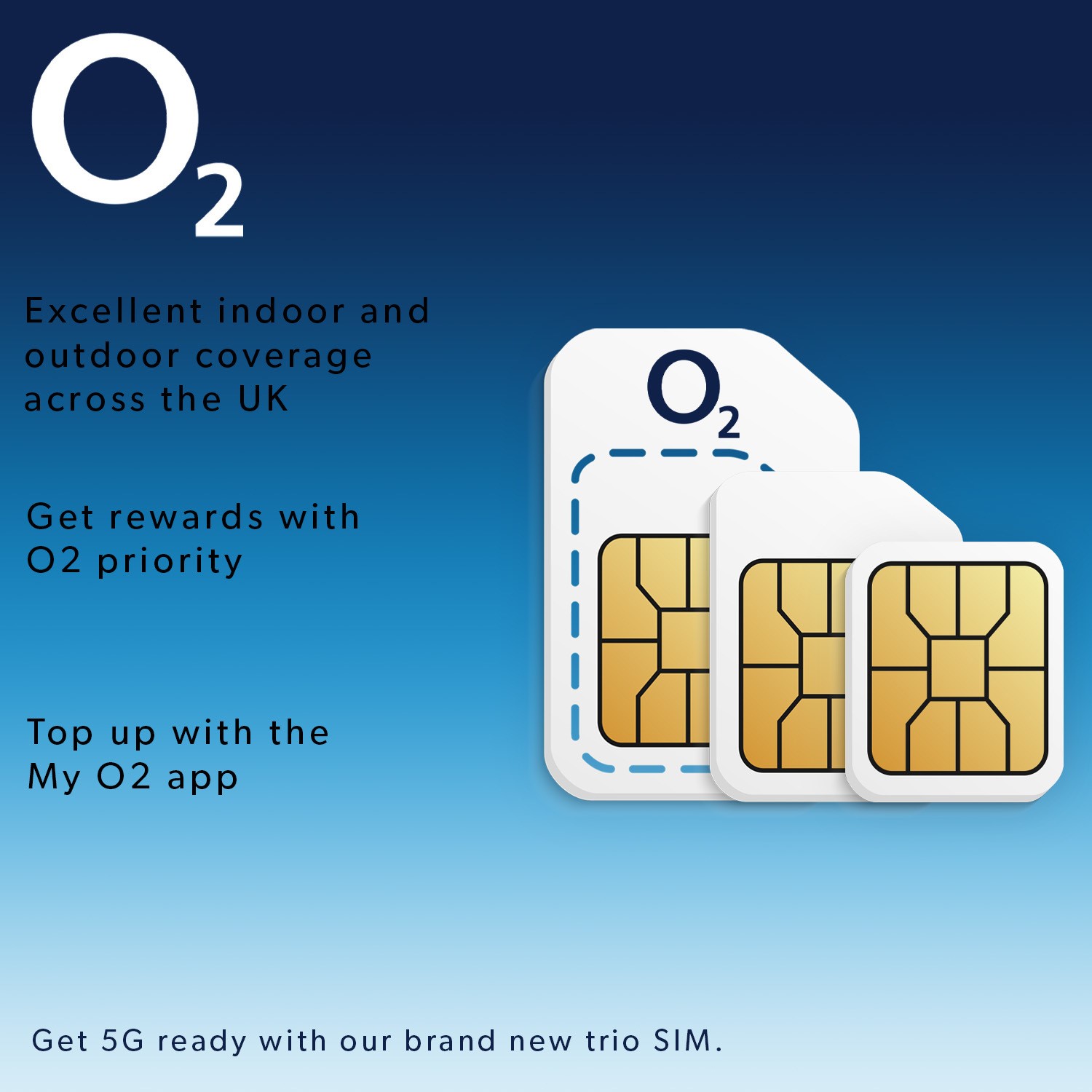 O2 Pay As You Go Sim Card Trio O2TRIO-PAYG | Appliances Direct