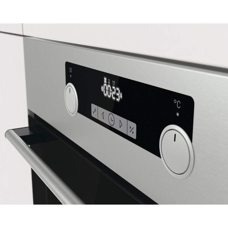 GRADE A2 - Hisense O521AXUK Electric Built-in Single Oven With Steam Cleaning - Stainless Steel