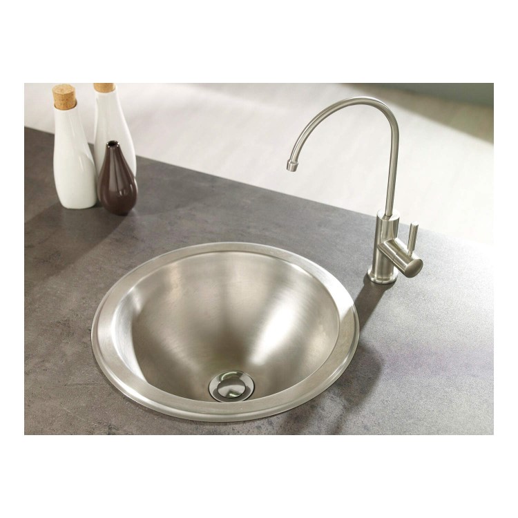 Astracast OB10XBHOMEPK Orb Single Bowl Undermount Or Inset Brushed Stainless Steel Sink And Vida Springflow Tap