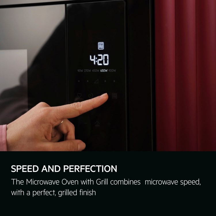 AEG 6000 Series Built-In Microwave with Grill - Black