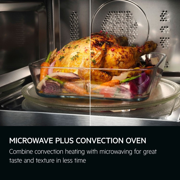 AEG 6000 Series Built-In Combination Microwave Oven with Grill - Black