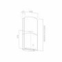 Elica OBELISKLF David Lewis Designed 44 x 31cm Stainless Steel Island Cooker Hood With Long Chimney
