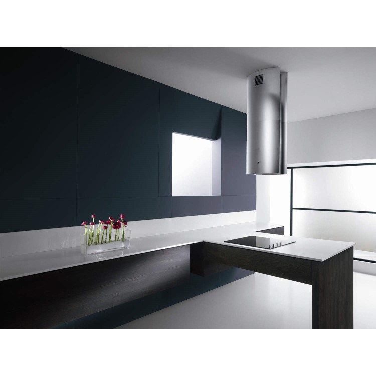 Elica OBELISKRM David Lewis Designed 44 x 31cm Stainless Steel Island Cooker Hood For Use With Exter