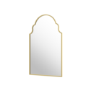 Arched Ornate Brass Bathroom Mirror 500 x 800mm - Oberon