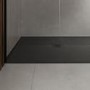 1400x900mm Rectangular Black Slate-Effect Shower Tray 27mm - Stone Resin - Sileti
