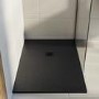 1200x800mm Rectangular Black Slate-Effect Shower Tray 27mm -  Stone Resin - Sileti