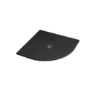 900x900mm Quadrant Black Slate Shower Tray 27mm - Stone Resin - Sileti