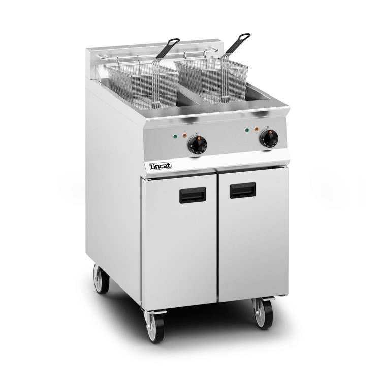 Lincat Opus 800 Floor Standing Electric Fryer - 2 x 17 Ltr, Twin Tank, 3 Phase