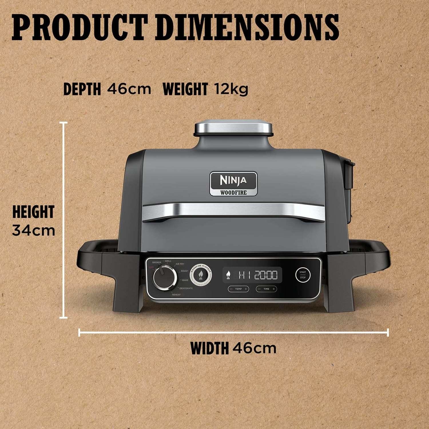 Ninja Woodfire Electric BBQ Grill Smoker OG701UK Appliances Direct ninja-woodfire-electric-bbq-grill-smoker-og701uk-appliances-direct