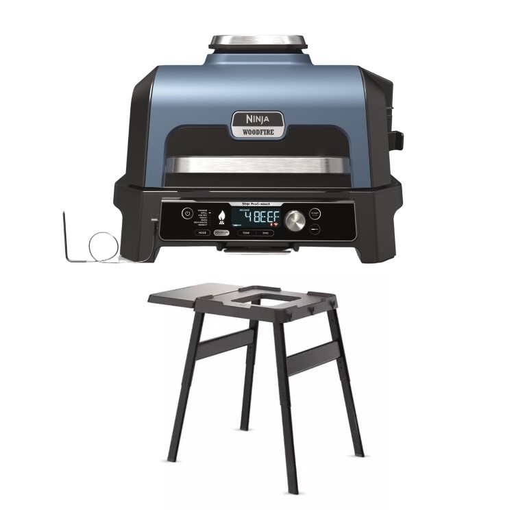 Ninja Woodfire Pro Connect XL Electric BBQ Grill & Smoker with Stand - OG901UK