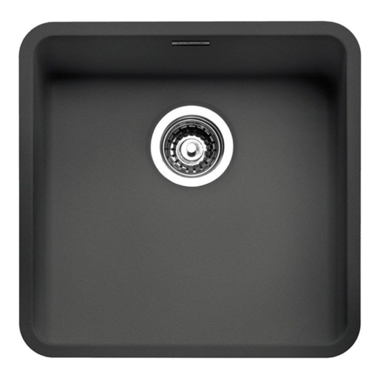 Single Bowl Grey Stainless Steel Kitchen Sink - Reginox OHIO 40X40 CB