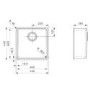 Single Bowl Grey Stainless Steel Kitchen Sink - Reginox OHIO 40X40 CB