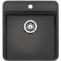 Reginox OHIO40X40TAPWINGCB Regi Color Ohio Tapwing 1.0 Bowl Black Stainless Steel Kitchen Sink