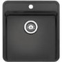 GRADE A1 - Reginox OHIO40X40TAPWINGCB Regi Color Ohio Tapwing 1.0 Bowl Black Stainless Steel Kitchen Sink