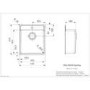 Reginox OHIO40X40TAPWINGCB Regi Color Ohio Tapwing 1.0 Bowl Black Stainless Steel Kitchen Sink