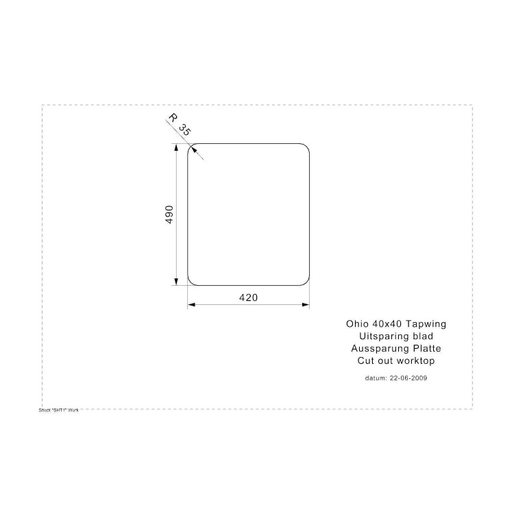 Reginox OHIO40X40TAPWINGCB Regi Color Ohio Tapwing 1.0 Bowl Black Stainless Steel Kitchen Sink