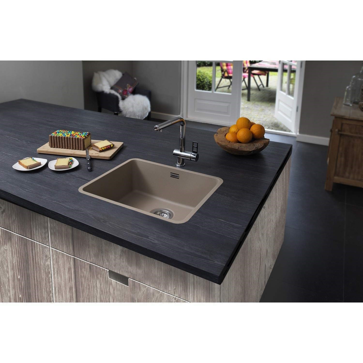 Reginox Ohio50x40cs Regi Color Ohio 1 0 Bowl Sand Stainless Steel Kitchen Sink