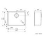 GRADE A1 - Reginox Ohio Single Bowl Stainless Steel White Kitchen Sink