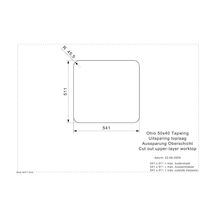 GRADE A1 - Reginox OHIO50X40TAPWINGCW Regi Color Ohio Tapwing White Stainless Steel Kitchen Sink