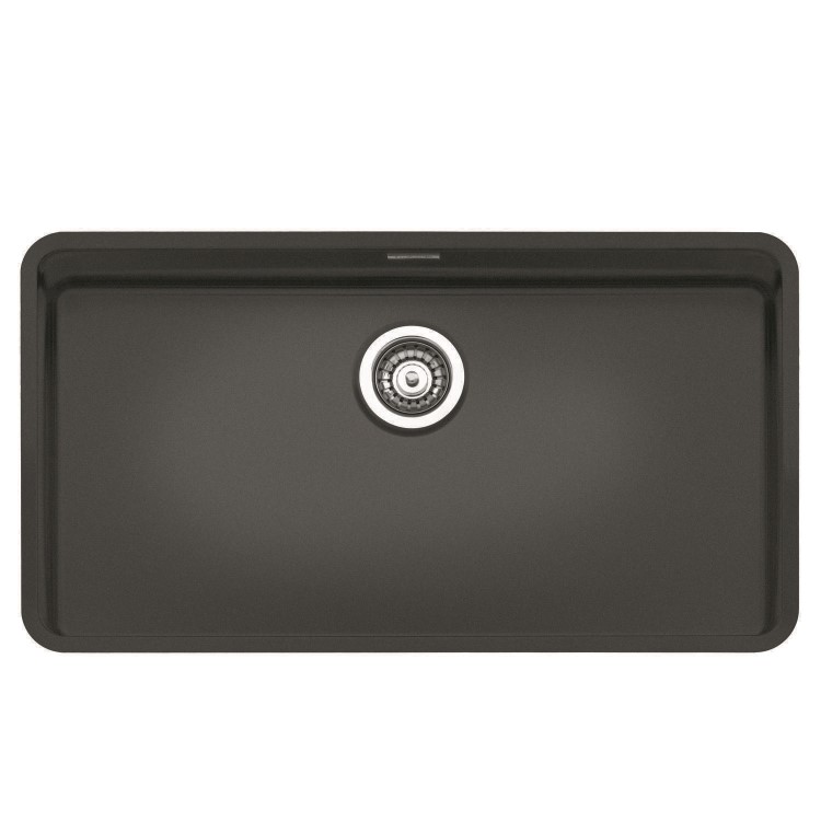 GRADE A1 - Reginox OHIO80X42-L CB Regi Color Ohio 1.0 Extra Wide Bowl Black Kitchen Sink