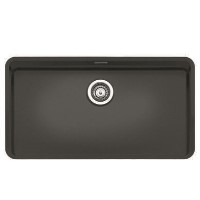GRADE A1 - Reginox OHIO80X42-L CB Regi Color Ohio 1.0 Extra Wide Bowl Black Kitchen Sink
