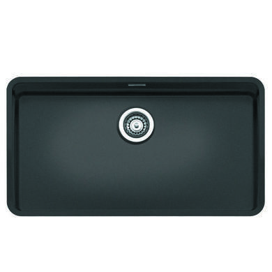 GRADE A1 - Reginox OHIO80X42-L CB Regi Color Ohio 1.0 Extra Wide Bowl Black Kitchen Sink