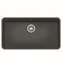 GRADE A1 - Reginox OHIO80X42-L CB Regi Color Ohio 1.0 Extra Wide Bowl Black Kitchen Sink