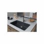 GRADE A1 - Reginox OHIO80X42-L CB Regi Color Ohio 1.0 Extra Wide Bowl Black Kitchen Sink
