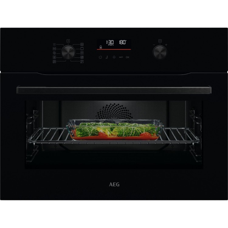 AEG 6000 Series Built-In Combination Microwave Oven - Black