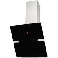 Amica OKC6726I 60cm Angled Chimney Cooker Hood - Black Glass