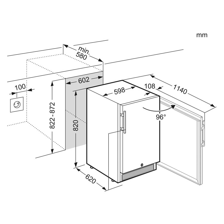Liebherr 109 Litre Outdoor Fridge - Stainless Steel