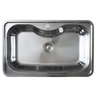 Astracast OL10XXHOMEPK Olympus Single Bowl Polished Stainless Steel Sink with Accessories