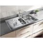 Single Bowl Stainless Steel Kitchen Sink with Left Hand Drainer - Rangemaster Oakland