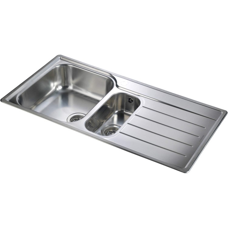 Rangemaster OL9852R Oakland 985x508 1.5 Bowl RHD Stainless Steel Sink