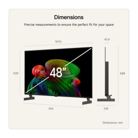 LG OLED48B6ELC 48 Inch OLED AI 4K Smart TV – Dolby Vision webOS & Premium OLED Picture Quality