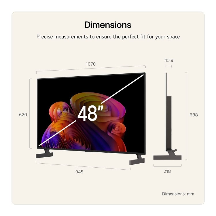 LG OLED48B6ELC 48 Inch OLED AI 4K Smart TV – Dolby Vision webOS & Premium OLED Picture Quality