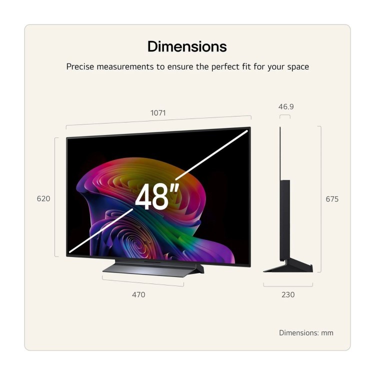 LG OLED48C66LB 48" 4K OLED Evo AI Smart TV
