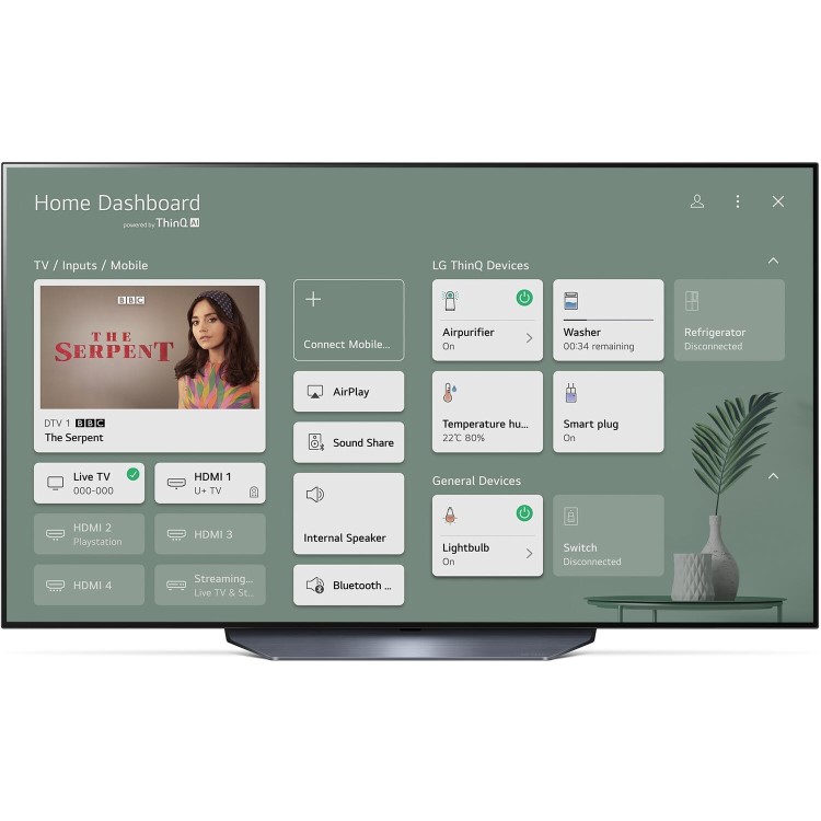 LG B1 55 Inch OLED 4K HDR 120Hz Smart TV
