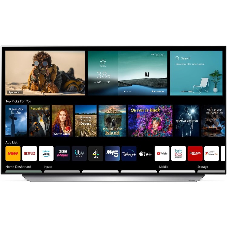 Refurbished LG C1 55" 4K Ultra HD with HDR10 Pro OLED Freeview Play Smart TV without Stand