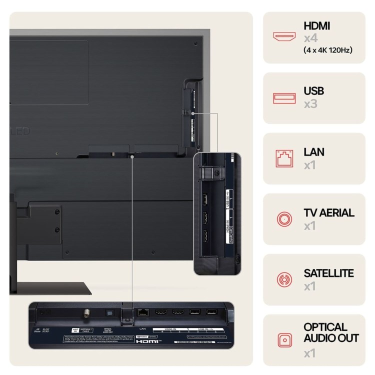 LG G4 55 inch OLED evo AI 4K HDR Smart TV