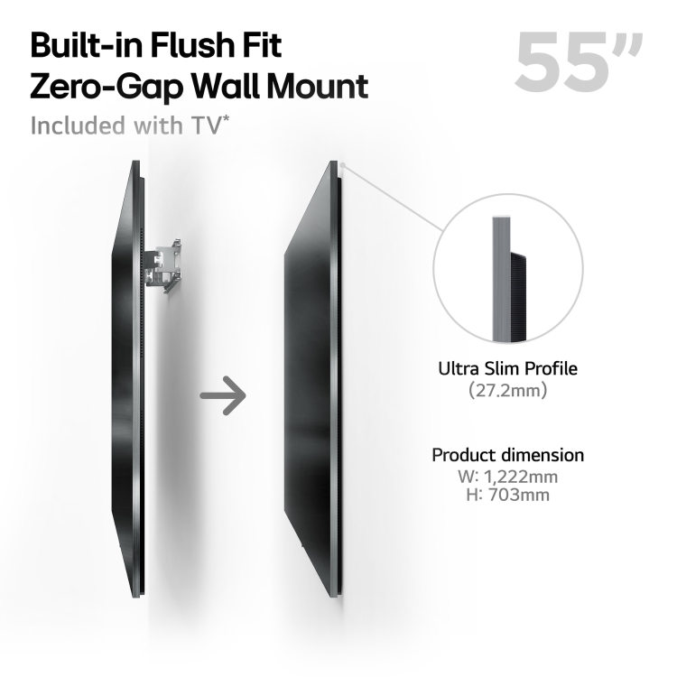 LG OLED evo 55 inch 4K HDR Smart TV