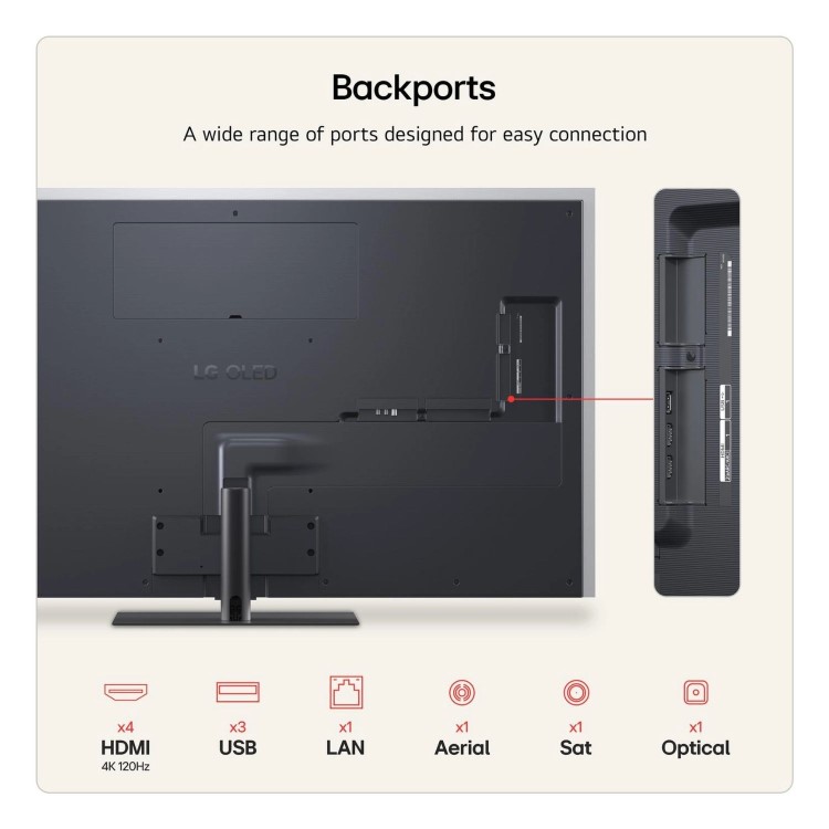 LG OLED65G66LS 65 Inch OLED evo AI G6 4K Smart TV – 165Hz Gaming Dolby Vision & Brightness Booster Ultra