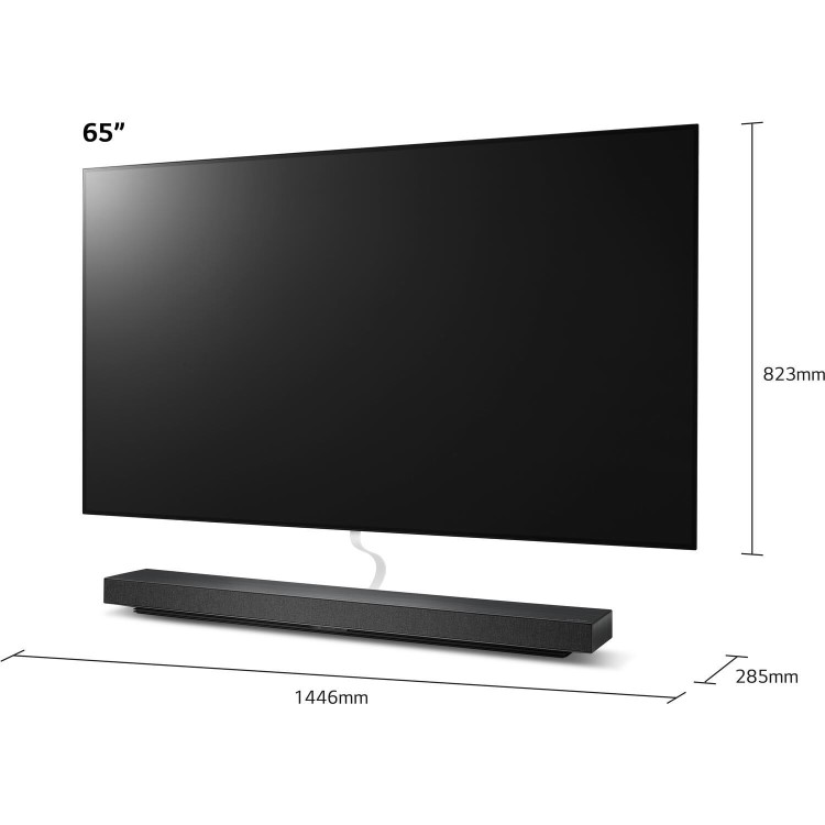 LG OLED65WX9LA 65" Smart 4K Ultra HD HDR OLED TV with LG Wireless Headphones - Black