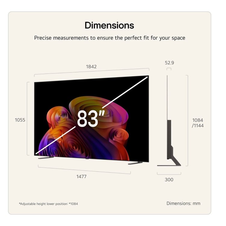 LG OLED83B6ELB 83 Inch OLED AI 4K Smart TV – Dolby Vision webOS & Cinematic OLED Picture Quality