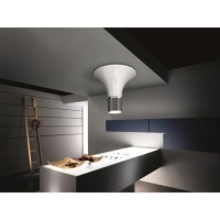 Elica OLYMPUS_WH White 90cm Wide Island Hood with Telescopic Metal Filter And Remote Control