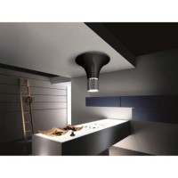 Elica OLYMPUSBLK Black 90cm Wide Island Cooker Hood with Telescopic Metal Filter And Remote Control