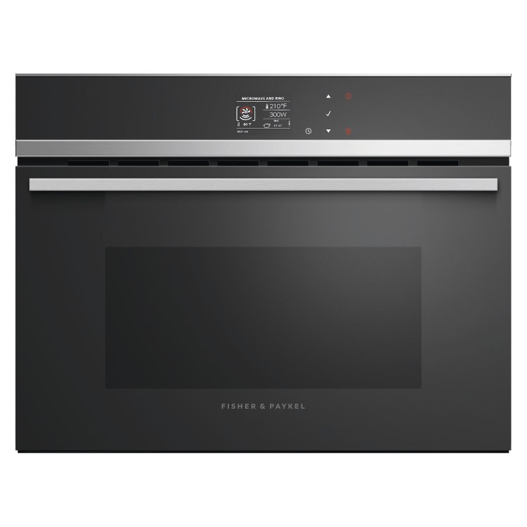 Fisher & Paykel Series 9 Built In Combination Microwave Oven & Grill - Black Glass