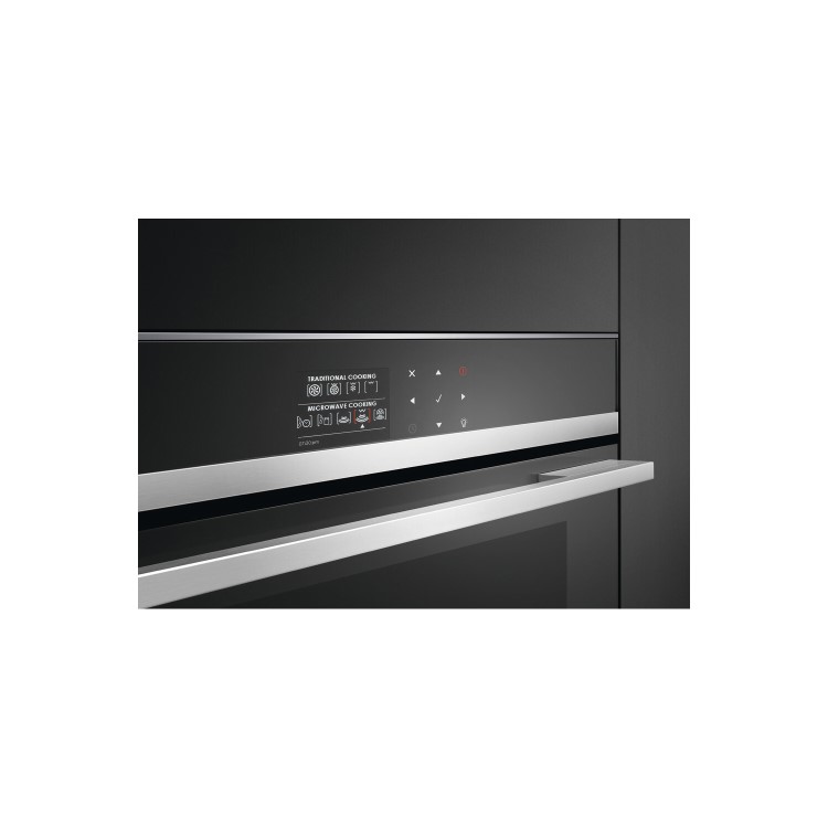 Fisher & Paykel Series 9 Built In Combination Microwave Oven & Grill - Black Glass